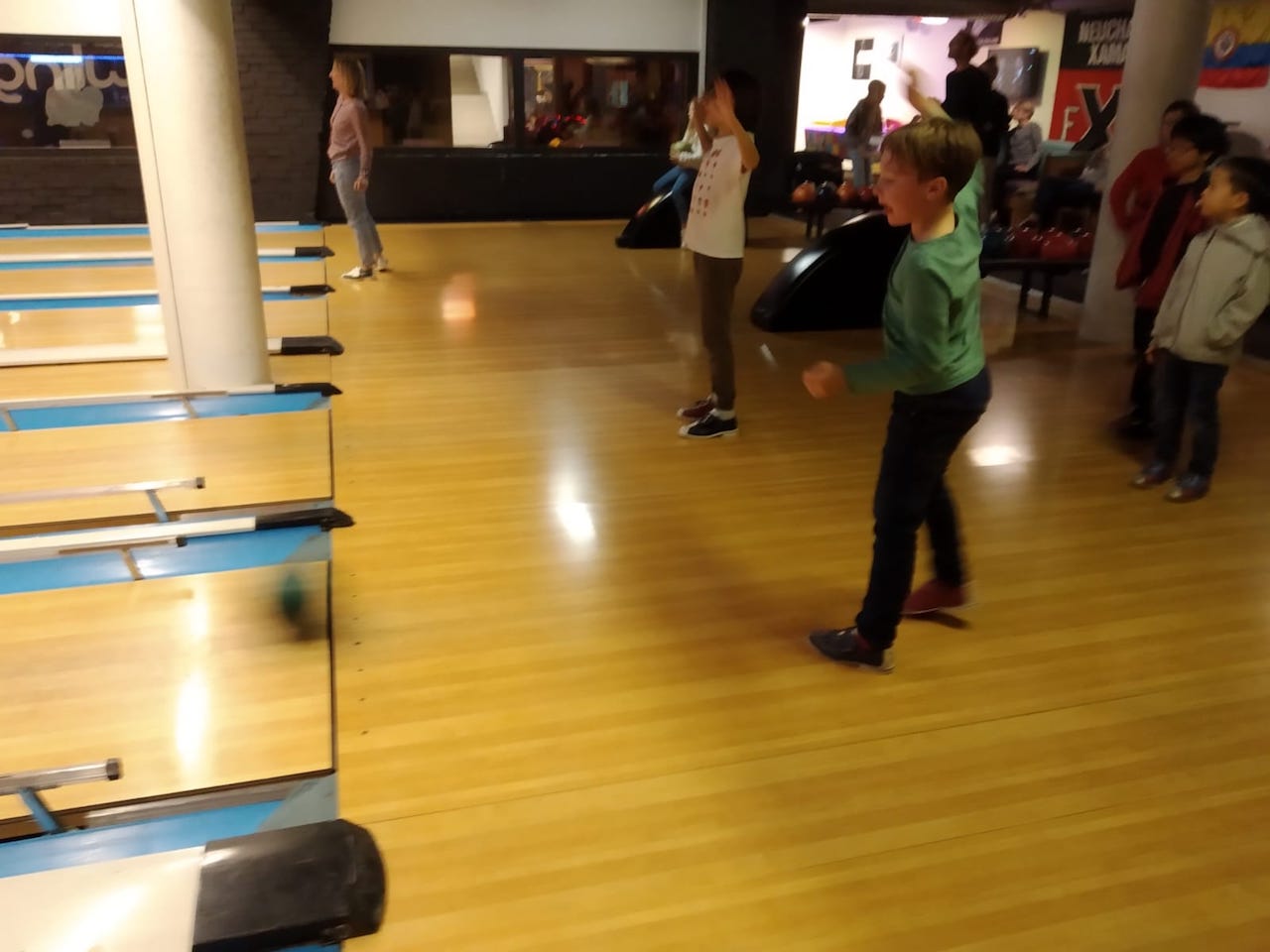 The camp indoor hall used for games and evening activities